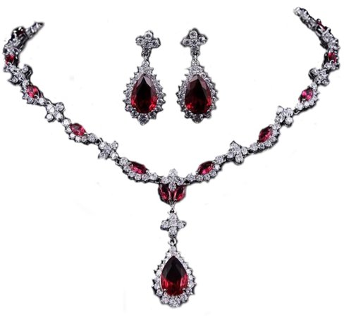 necklace red diamond