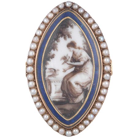 An English Mourning Ring For Sale at 1stDibs