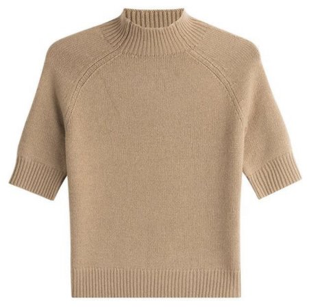 beige tan knitted t shirt