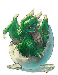 green baby dragon