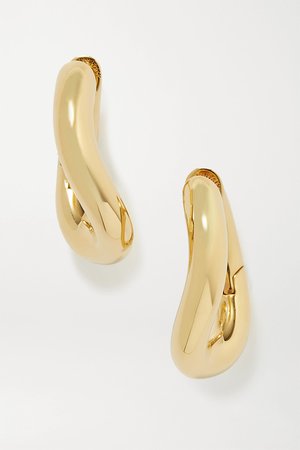 Gold Loop XS gold-tone hoop earrings | Balenciaga | NET-A-PORTER