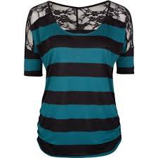 black and teal lace t shirt polyvore - Google Search