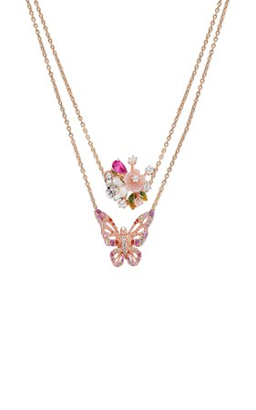 Gold And Rhodium Vermeil Butterfly Charm Necklace By Anabela Chan | Moda Operandi