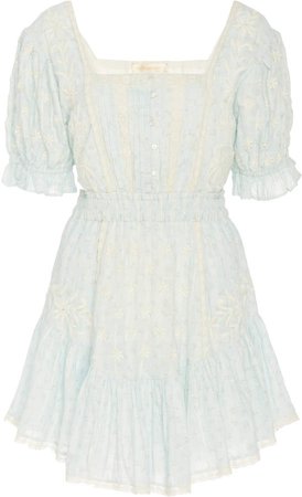 LoveShackFancy Tomasina Cotton Mini Dress Size: P