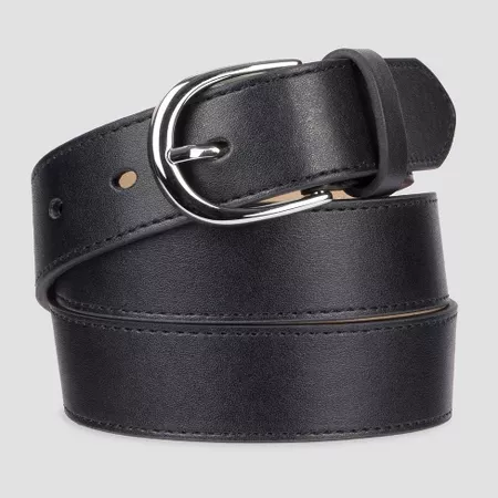 Women's Faux Leather Belt - A New Day™ Black S : Target