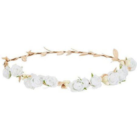 White Rose Flower Crown