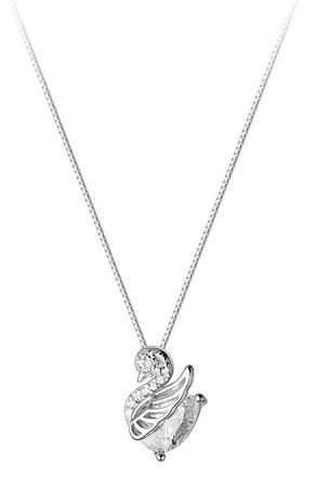 silver swan necklace