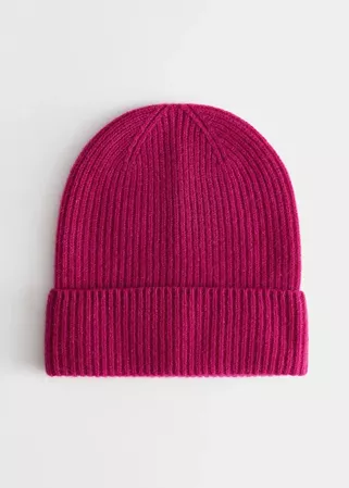 Soft Cashmere Knit Beanie - Pink - Beanies - & Other Stories