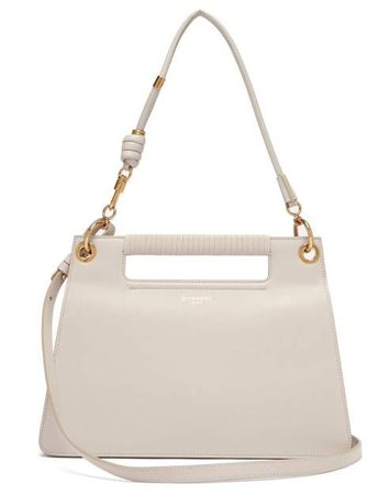 The Whip Medium Cut Out Leather Cross Body Bag - Womens - Light Grey