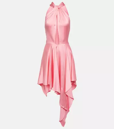 Cutout Asymmetric Halterneck Dress in Pink - Stella Mc Cartney | Mytheresa
