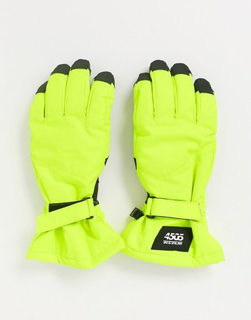 ASOS 4505 ski gloves in neon | ASOS