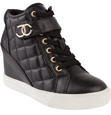 Juicy Couture Womens Wedge Sneakers High Top Womens Sneakers with Wedge, Wedgies Sneakers, Wedge Shoes for Women