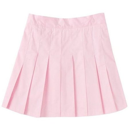 pink pleated skirt