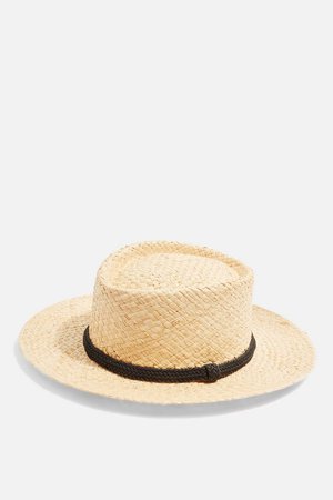 Straw Flat Top Hat - Holiday Shop - Clothing - Topshop