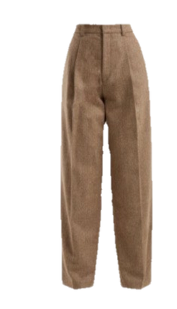 light brown high-waisted pants academia