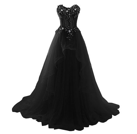 Cinderella Black Prom Gown Bling Crystal Rhinestone Quinceañera Prom Dress