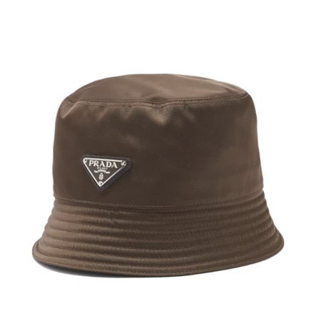 prada brown bucket hat