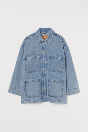 Oversized Denim Jacket - Denim blue - Ladies | H&M US