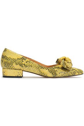 Bow-embellished suede pumps | CHARLOTTE OLYMPIA | Sale up to 70% off | THE OUTNET