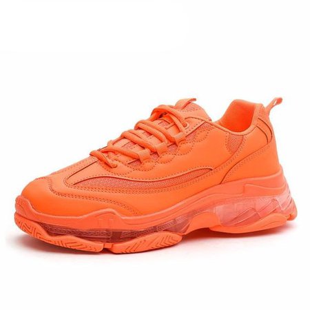 Orange chunky sneakers