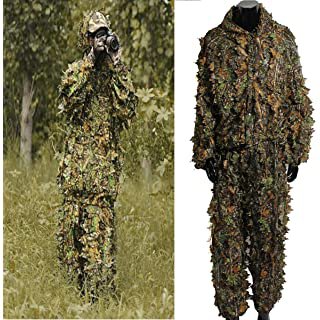 Buy OUTERDO Camo Suits Ghillie 3D Leaves Woodland Camouflage Clothing Army Sniper Military Clothes And Pants For Jungle Hunting, Shooting, Airsoft, Wildlife Photography, Halloween Or Christmas Gifts Online at Low Prices in India - Amazon.in