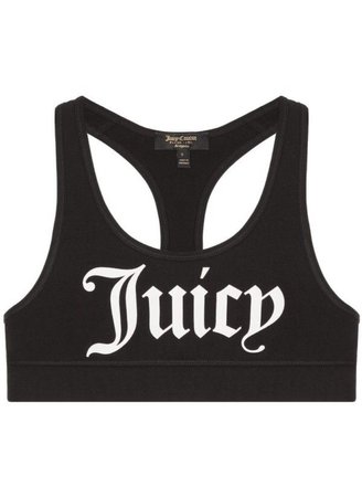 Juicy black sports bra crop top tank y2k