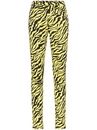 Gucci Tiger Stripe Cotton Blend Skinny Jeans Ss19 | Farfetch.com