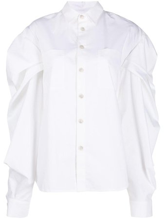 Shop white Natasha Zinko puff long-sleeve shirt with Express Delivery - Farfetch