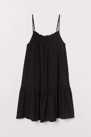Ruffled Dress - Black