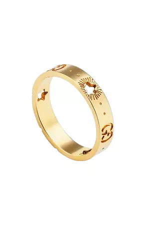 Gucci Icon 18K Gold Star Detail Ring | Nordstrom