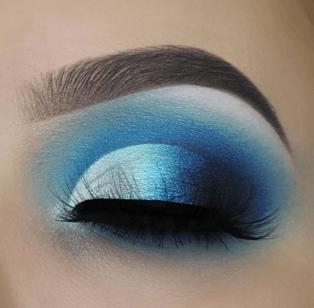 blue silver eyeshadow