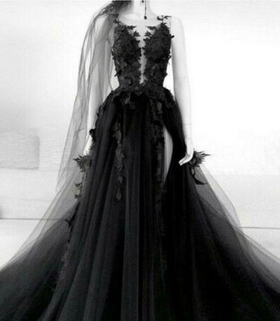black gown