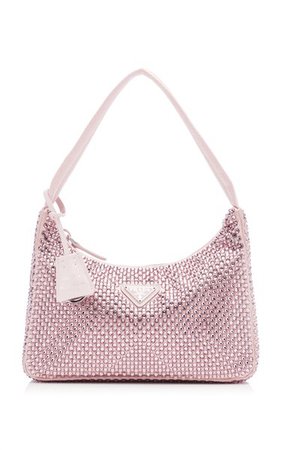 Mini Crystal-Embellished Satin Bag By Prada | Moda Operandi