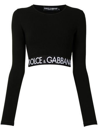 Dolce & Gabbana Croptop Med Logotypkant - Farfetch