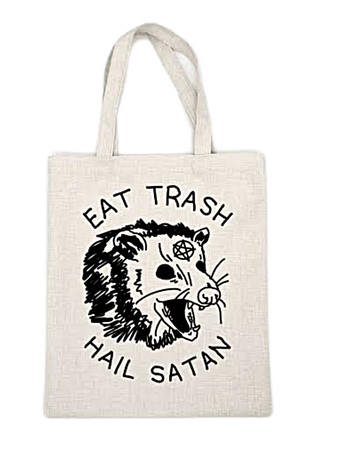 funny possum tote bag