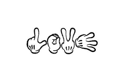 Mickey Mouse “love” logo