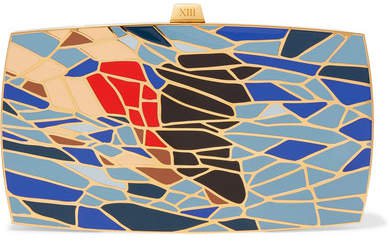 13BC - The Dive Gold-tone And Enamel Clutch
