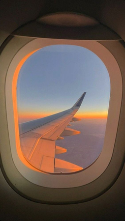 travel aesthetic flight window