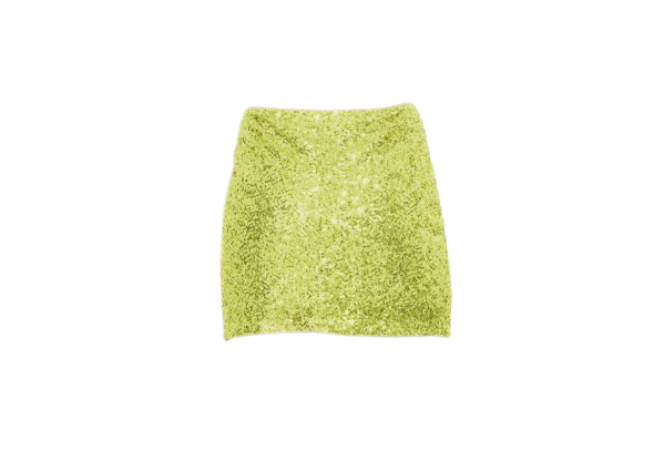 green sequin skirt