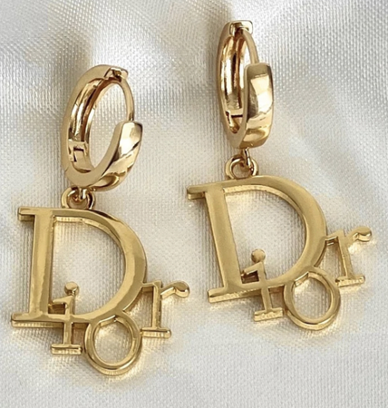 Gold Dior Earrings
