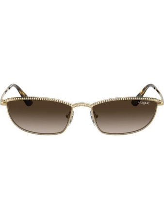 Vogue Eyewear Taura Gem Embellished Sunglasses VO4139SB28013 Gold | Farfetch