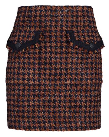 Veronica Beard Andriel Tweed Mini Skirt In Brown | INTERMIX®