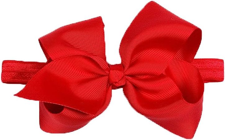 Amazon.com: DDazzling Baby Large Hair Bow Headband Hair Accessories Photo Props (Red) : Baby