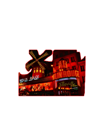 Moulin Rouge Paris travel background