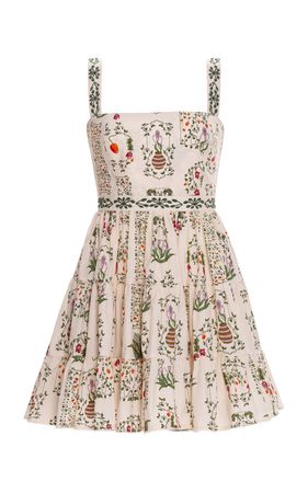 Lima Bouquet Embroidered Cotton Mini Dress By Agua By Agua Bendita | Moda Operandi