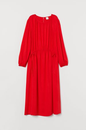 Wide-cut Dress - Bright red - | H&M US