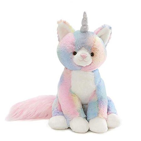 GUND Rainbow Shimmer Caticorn Plush Stuffed Unicorn Cat, 9", Multicolor: Toys & Games