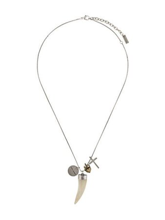 Saint Laurent Multi-Charm Necklace 603941Y1591 Silver | Farfetch
