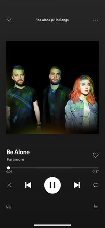be alone - paramore