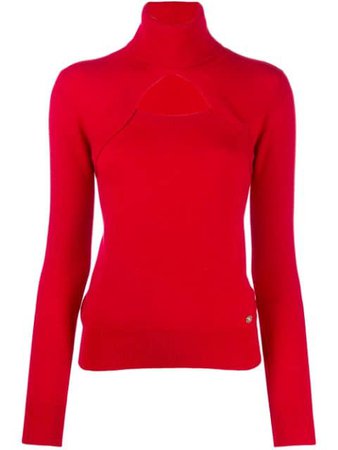 Chanel Pre-Owned 2006's cashmere cut out sweater red CHANE850 - Farfetch